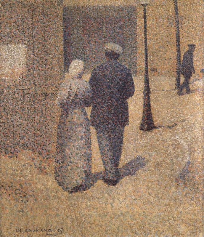 Charles Angrand Man and Woman in the Street